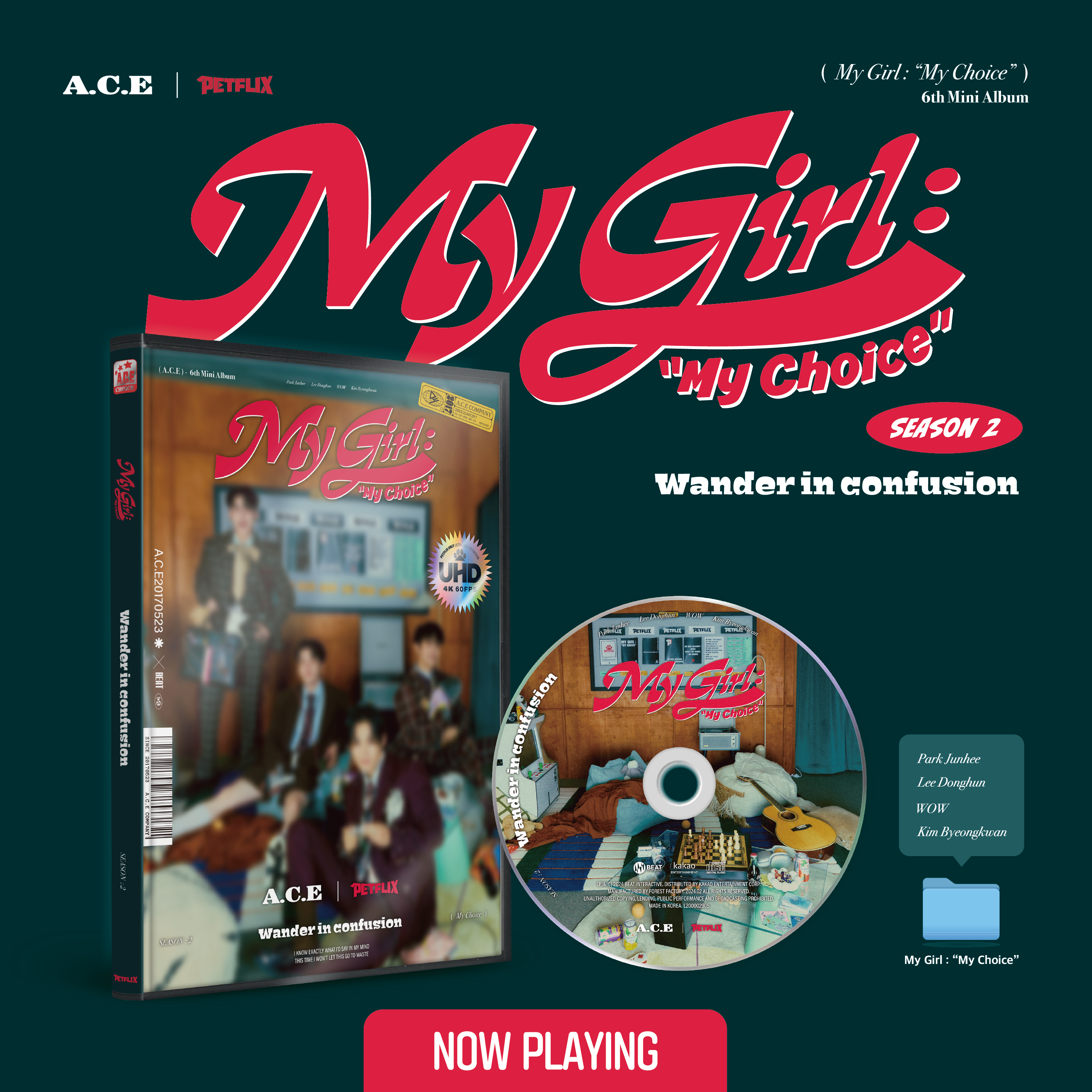 A.C.E - 6th Mini Album: My Girl : “My Choice” [My Girl Season 2 : Wander in confusion ver.]
