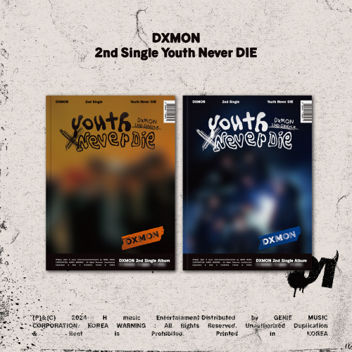DXMON - 2ND SINGLE : Youth Never DIE [Random shipment out of 2 types]