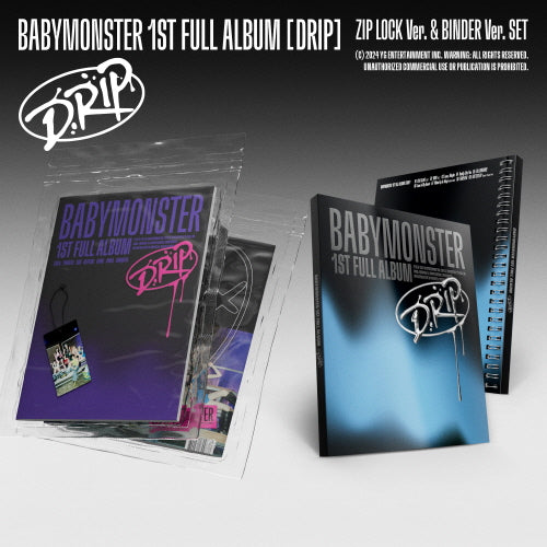 BABYMONSTER - 1st FULL ALBUM [DRIP][ZIP LOCK + BINDER Ver. 2 Types SET]